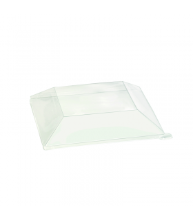Couvercle plat transparent en plastique PET 200x200mm H50mm -25Pcs