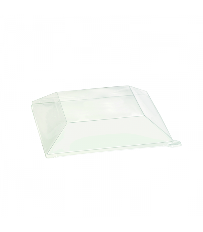 Couvercle plat transparent en plastique PET 200x200mm H50mm -25Pcs