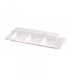 Couvercle plat transparent en plastique PET 260x110mm H32mm -50Pcs