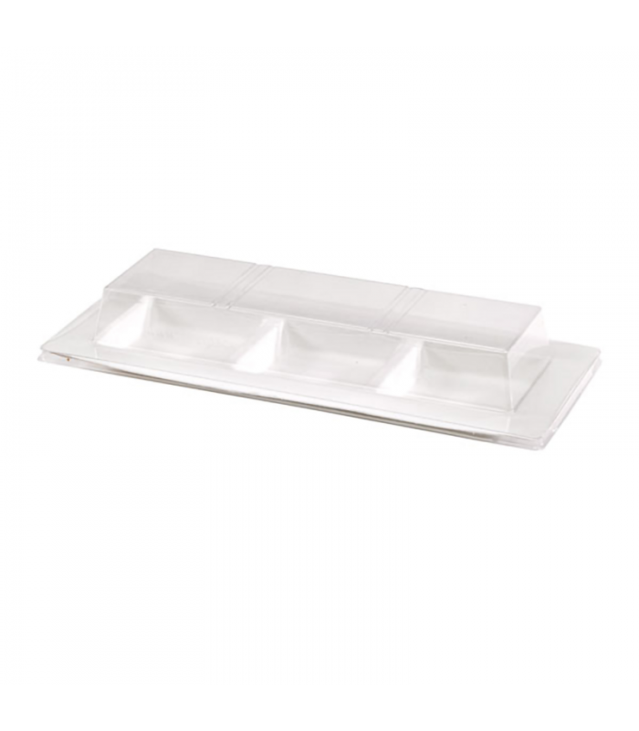 Couvercle plat transparent en plastique PET 260x110mm H32mm -50Pcs