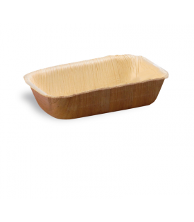Bol rectangulaire en palmier  130x65mm H30mm -50Pcs