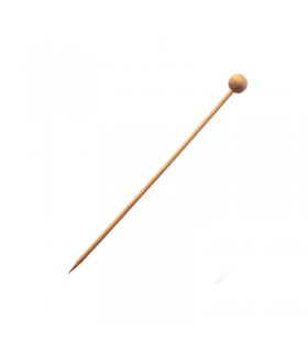 Pique bambou avec une extrémité décor boule nature  140 -100Pcs