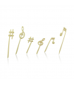 Pique bambou avec une extrémité décor musique   H90mm -100Pcs