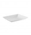 Assiette carrée blanche en pulpe "BioNChic"  110x110mm -100Pcs