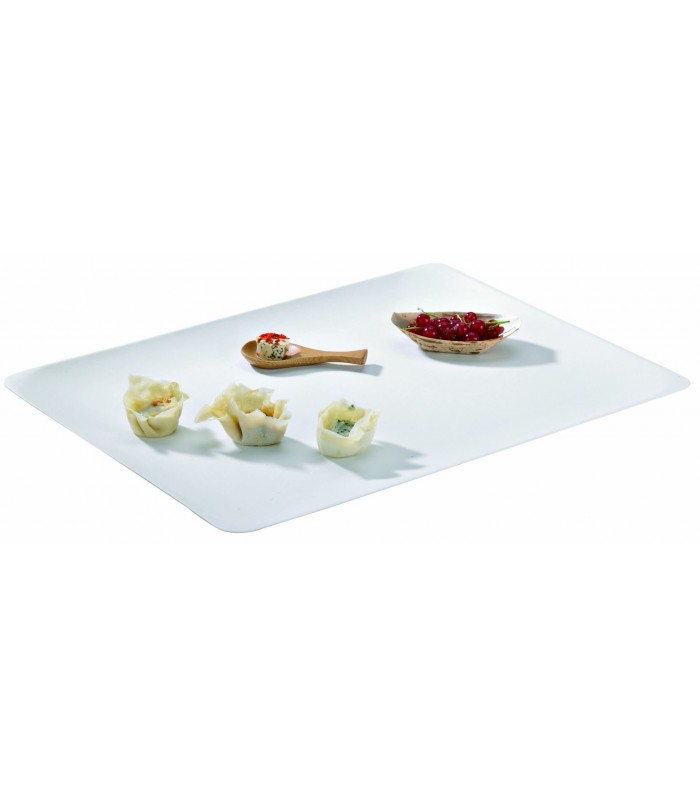 Plateau rectangulaire blanc en pulpe "BioNchic" 390x290mm -25Pcs