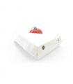 Boite carton blanc triangulaire pour part de pizza  235x229mm H45mm -50Pcs