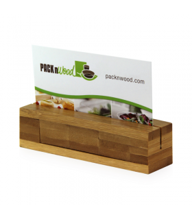 Porte menu en bambou  100x25mm H25mm -10Pcs