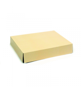 Couvercle beige en carton pour plateau 260x325mm H6mm -100Pcs