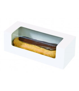 Boite carton à fenêtre pour éclair ou macaron  150x60mm H50mm -50Pcs