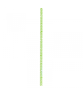 Chalumeau papier à chevron vert citron   H197mm -500Pcs
