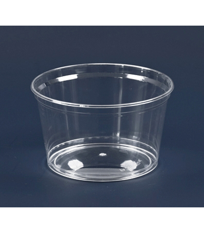 Pot à sauce rond en plastique PS cristal  H61mm 350ml -100Pcs