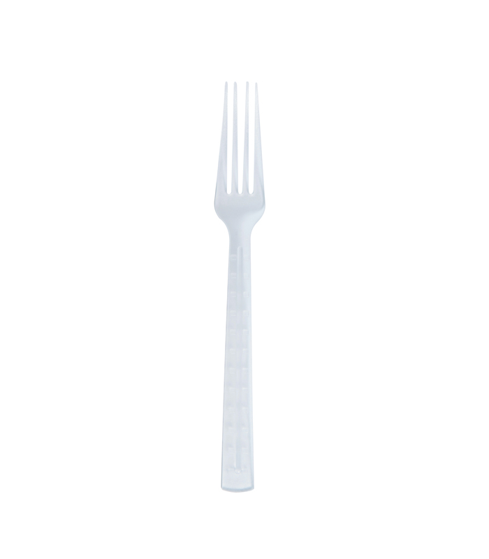 Fourchette plastique PS transparente emballée individuellement ?Firstclass? 192 -500Pcs