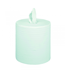 Bobine d'essuyage blanc 2 plis à devidage central -6Pcs