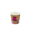 Gobelet carton double paroi décor "Tea Cup"   H61mm 120ml -50Pcs