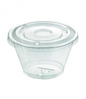 Pot à dessert transparent en plastique PET  H60mm 210ml -50Pcs