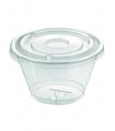 Pot à dessert transparent en plastique PET  H60mm 210ml -50Pcs