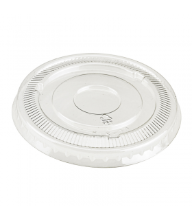 Couvercle plat transparent en plastique PET -100Pcs
