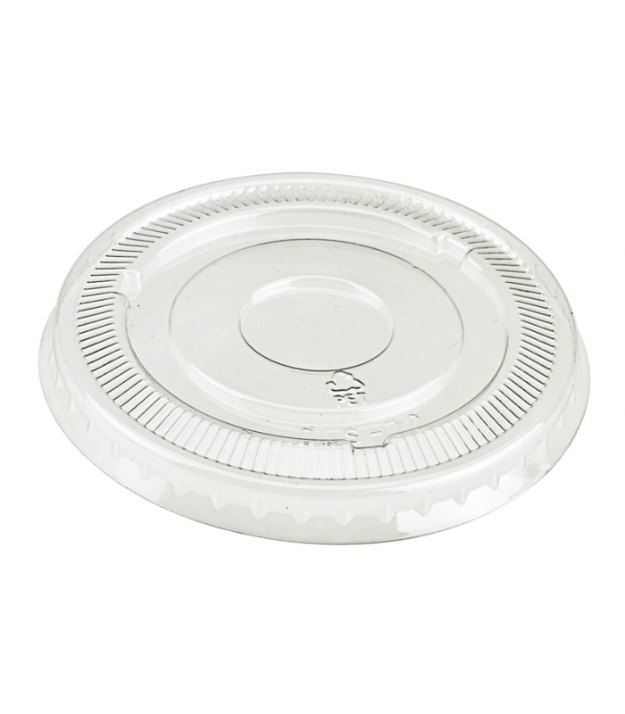 Couvercle plat transparent en plastique PET -100Pcs