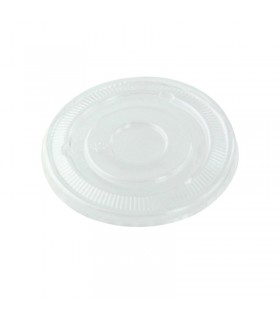 Couvercle plat transparent en plastique PET -100Pcs