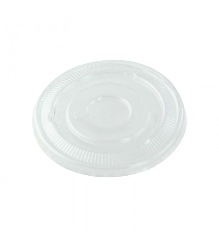 Couvercle plat transparent en plastique PET -100Pcs