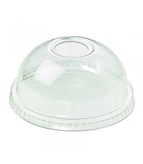 Couvercle PET transparent dôme avec trou   H45mm -100Pcs