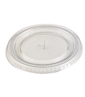 Couvercle PET transparent plat avec trou   H10mm -100Pcs