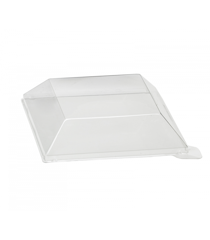 Couvercle dôme transparent en plastique PET pour mise en bouche Klarity 130x130mm H30mm -50Pcs