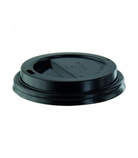 Couvercle dôme noir avec bec verseur en plastique PS  H20mm -100Pcs