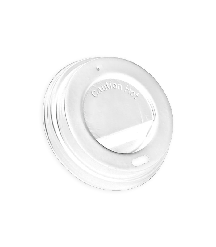 Couvercle dôme blanc avec bec verseur en plastique PS  H12mm -100Pcs