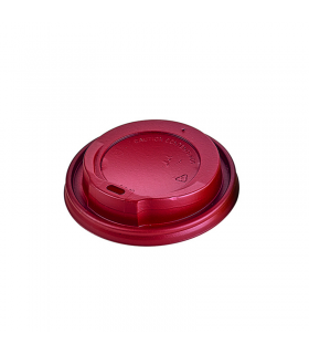 Couvercle dôme rouge avec bec verseur en plastique PS  H20mm -100Pcs