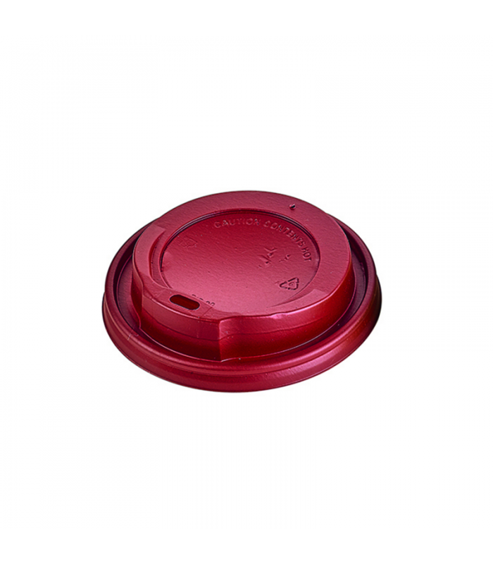 Couvercle dôme rouge avec bec verseur en plastique PS  H20mm -100Pcs