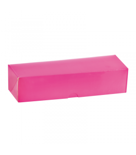 Boite carton rectangulaire fushia 7 macarons  215x70mm H50mm -50Pcs