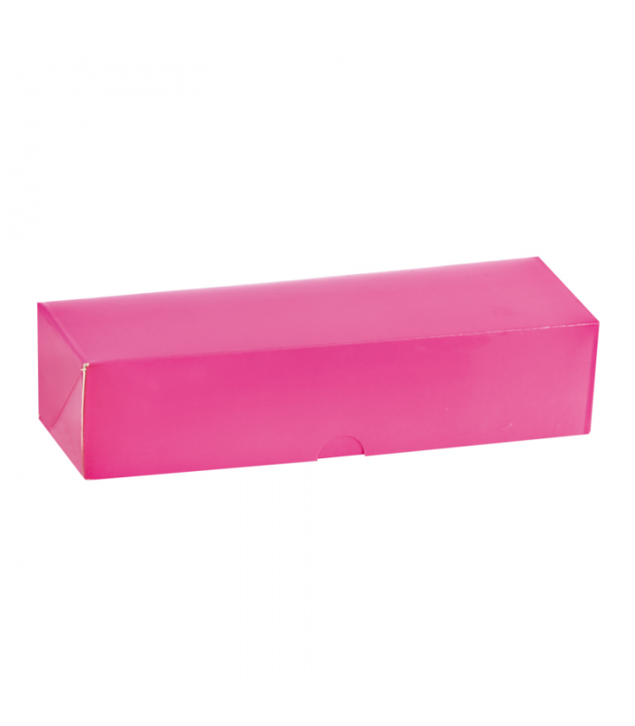 Boite carton rectangulaire fushia 7 macarons  215x70mm H50mm -50Pcs