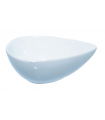 Mini plat ovale en porcelaine blanc  110x70mm H40mm -4Pcs