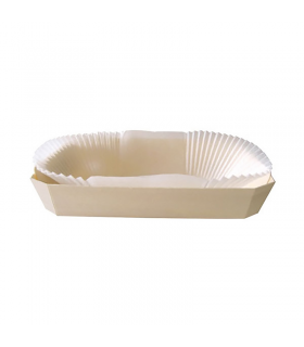Moule de cuisson bois avec caissette papier  265x115mm H70mm 1200ml -20Pcs
