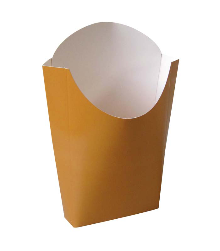 Pochette kraft couleur pour frites 55x120mm H152mm 500ml -100Pcs