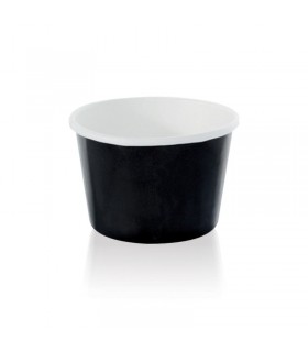 Pot carton noir chaud et froid  H44mm 130ml -50Pcs