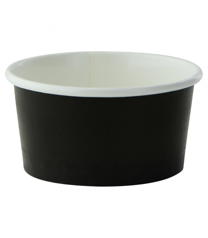 Pot carton noir chaud et froid  H39mm 86ml -50Pcs