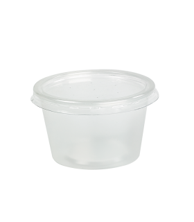 Pot plastique PP transparent rond   H43mm 110ml -100Pcs