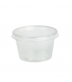 Pot plastique PP transparent rond   H43mm 110ml -100Pcs