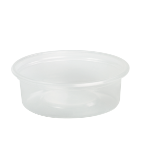Pot plastique PP translucide rond   H64mm 150ml -100Pcs