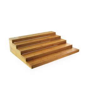 Support en bambou forme escalier pour 75 piques 360x305mm H95mm -2Pcs