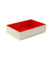 Boite bois intérieur rouge "Samouraï"  165x120mm H36mm -100Pcs