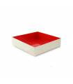 Boite bois intérieur rouge "Samouraï"  160x160mm H36mm -100Pcs