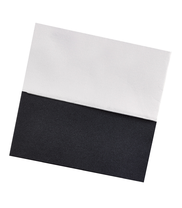 Serviette non-tissé blanche 400x400mm -50Pcs