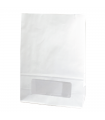 Sac bloomer papier blanc avec fenêtre PE 150x75mm H220mm -125Pcs