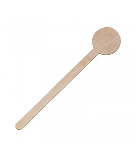 Spatule à café en bois à embout rond  H100mm -500Pcs