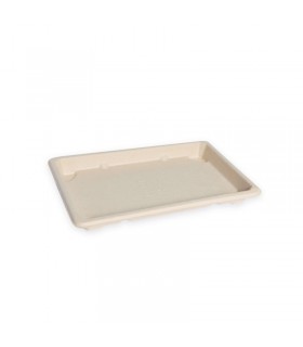 Barquette pulpe avec couvercle PS transparent "Itto"  167x117mm H40mm -50Pcs