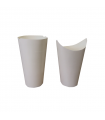Gobelet snack refermable perforé carton blanc   H157mm 480ml -50Pcs