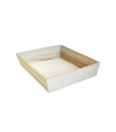 Plateau repas bois NOA 260x260mm H66mm -10Pcs